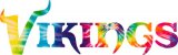 Minnesota Vikings rainbow spiral tie-dye logo decal sticker