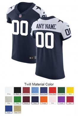 Dallas Cowboys Custom Letter and Number Kits For Navy Jersey Material Twill