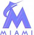 Miami Marlins Colorful Embossed Logo Sticker Heat Transfer
