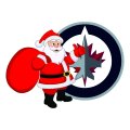 Winnipeg Jets Santa Claus Logo Sticker Heat Transfer