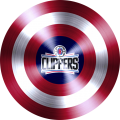 Captain American Shield With Los Angeles Clippers Logo Sticker Heat Transfer