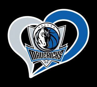 Dallas Mavericks Heart Logo Sticker Heat Transfer