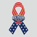 New Orleans Pelicans Ribbon American Flag logo decal sticker
