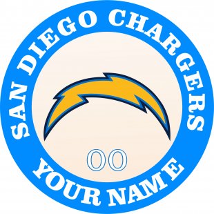 San Diego Chargers Customized Logo Sticker Heat Transfer