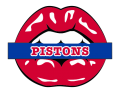 Detroit Pistons Lips Logo Sticker Heat Transfer