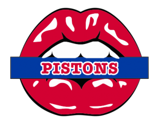 Detroit Pistons Lips Logo Sticker Heat Transfer