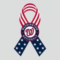 Washington Nationals Ribbon American Flag logo Sticker Heat Transfer
