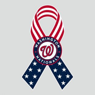 Washington Nationals Ribbon American Flag logo decal sticker