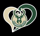 MilwaukeeBucks Heart Logo decal sticker