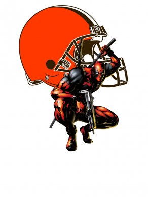 Cleveland Browns Deadpool Logo Sticker Heat Transfer