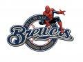 Milwaukee Brewers Spider Man Logo Sticker Heat Transfer