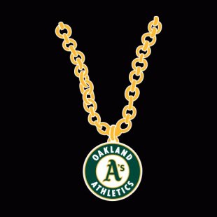 Oakland Athletics Necklace logo Sticker Heat Transfer