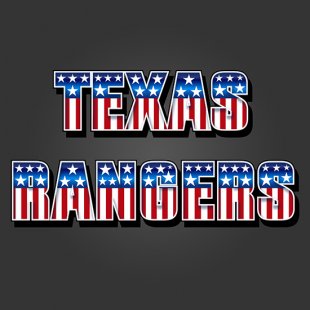 Texas Rangers American Captain Logo Sticker Heat Transfer