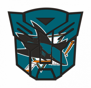 Autobots San Jose Sharks logo decal sticker