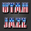 Utah Jazz American Captain Logo decal sticker