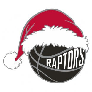 Toronto Raptors Basketball Christmas hat logo decal sticker