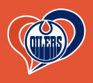 Edmonton Oilers Heart Logo Sticker Heat Transfer