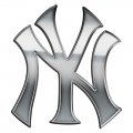 New York Yankees Silver Logo Sticker Heat Transfer