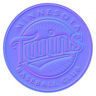 Minnesota Twins Colorful Embossed Logo Sticker Heat Transfer