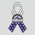 Colorado Rockies Ribbon American Flag logo Sticker Heat Transfer