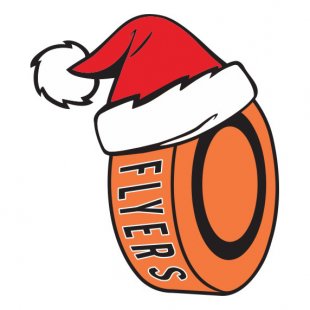 Philadelphia Flyers Hockey ball Christmas hat logo Sticker Heat Transfer