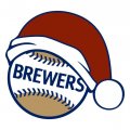 Milwaukee Brewers Baseball Christmas hat logo decal sticker