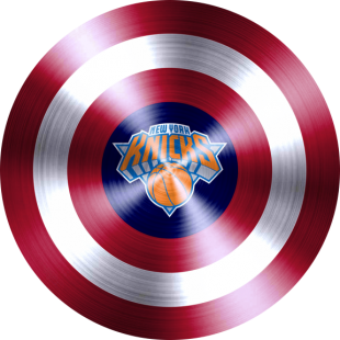 Captain American Shield With New York Knicks Logo decal sticker