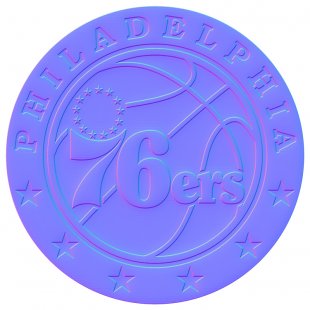 Philadelphia 76ers Colorful Embossed Logo decal sticker