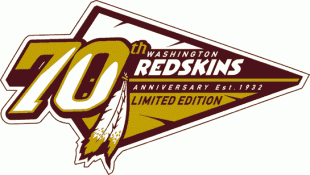 Washington Redskins 2002 Anniversary Logo Sticker Heat Transfer