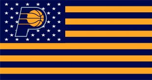 Indiana Pacers Flag001 logo decal sticker