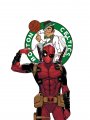 Boston Celtics Deadpool Logo Sticker Heat Transfer