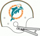 Miami Dolphins 1974-1979 Helmet Logo Sticker Heat Transfer