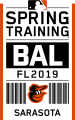 Baltimore Orioles 2019 Event Logo decal sticker