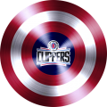 Captain American Shield With Los Angeles Clippers Logo decal sticker