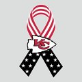 Kansas City Chiefs Ribbon American Flag logo decal sticker