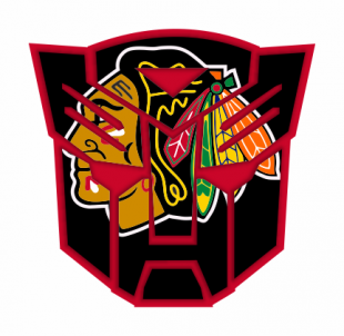 Autobots Chicago Blackhawks logo Sticker Heat Transfer