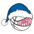 Los Angeles Clippers Basketball Christmas hat logo decal sticker