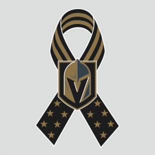 Vegas Golden Knights Ribbon American Flag logo decal sticker
