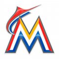 Miami Marlins Crystal Logo Sticker Heat Transfer