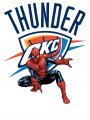 Oklahoma City Thunder Spider Man Logo Sticker Heat Transfer