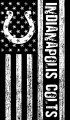 Indianapolis Colts Black And White American Flag logo decal sticker