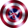 Captain American Shield With Chicago Bulls Logo decal sticker