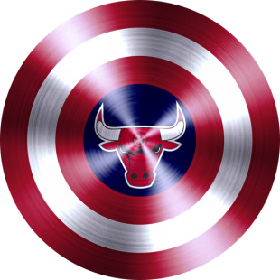 Captain American Shield With Chicago Bulls Logo decal sticker