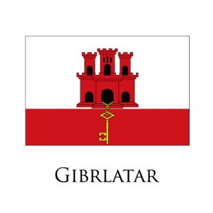 Gibrlatar flag logo decal sticker