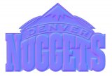 Denver Nuggets Colorful Embossed Logo Sticker Heat Transfer