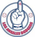 Number One Hand Los Angeles Dodgers logo decal sticker