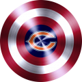 Captain American Shield With Chicago Bears Logo Sticker Heat Transfer