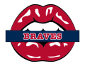 Atlanta Braves Lips Logo Sticker Heat Transfer