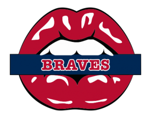 Atlanta Braves Lips Logo decal sticker