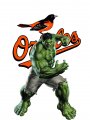 Baltimore Orioles Hulk Logo Sticker Heat Transfer